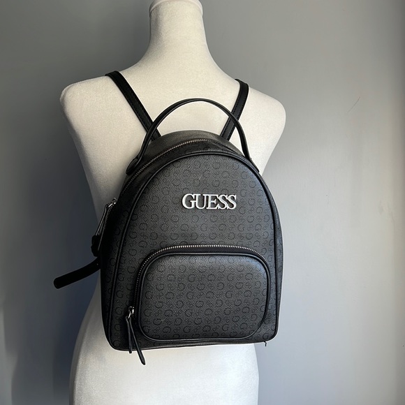 Guess Bags Guess Signature Mini Backpack Grayblack Poshmark